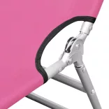 magenta színű acél összecsukható napozóágy fejpárnával