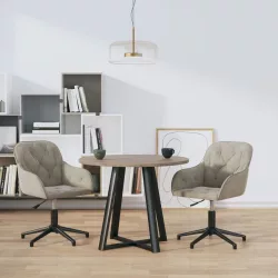 2 db világosszürke bársony forgó étkezőszék