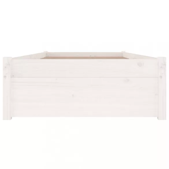 fehér kicsi egyszemélyes ágykeret fiókokkal 75 x 190 cm