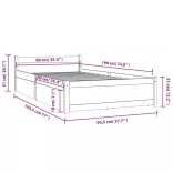 ágykeret fiókokkal 90 x 190 cm (Single)