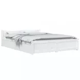 fehér ágykeret fiókokkal 120 x 200 cm