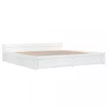 fehér ágykeret fiókokkal 180 x 200 cm (Super King)