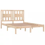 Double tömör fenyőfa ágykeret 135 x 190 cm