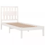 fehér tömör fenyőfa ágykeret 90 x 200 cm
