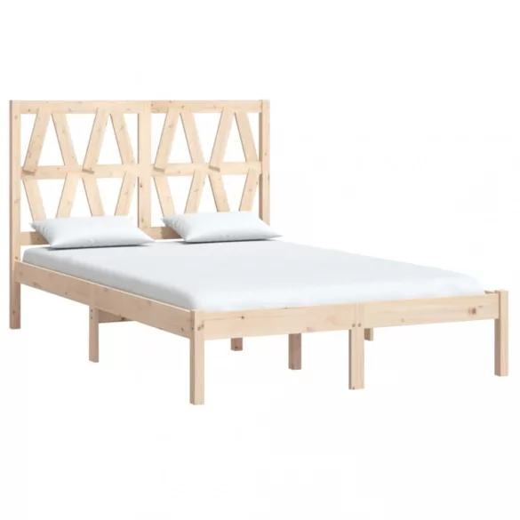 Double tömör fenyőfa ágykeret 135 x 190 cm