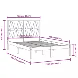 tömör fenyőfa ágykeret 120 x 200 cm