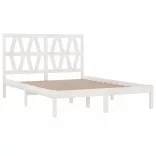 fehér tömör fenyőfa ágykeret 120 x 200 cm