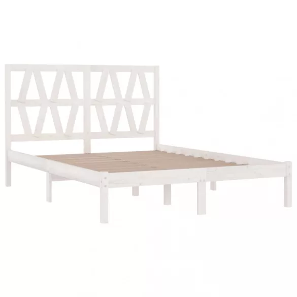 fehér tömör fenyőfa ágykeret 120 x 200 cm