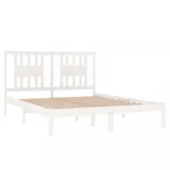 fehér tömör fenyőfa ágykeret 140x200 cm
