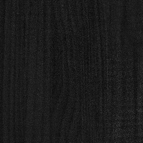 fekete tömör fenyőfa ágykeret 200 x 200 cm