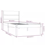 tömör fenyőfa ágy matrac nélkül 100 x 200 cm