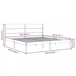tömör fenyőfa ágy matrac nélkül 200 x 200 cm