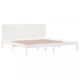 fehér tömör fenyőfa ágy matrac nélkül 200 x 200 cm