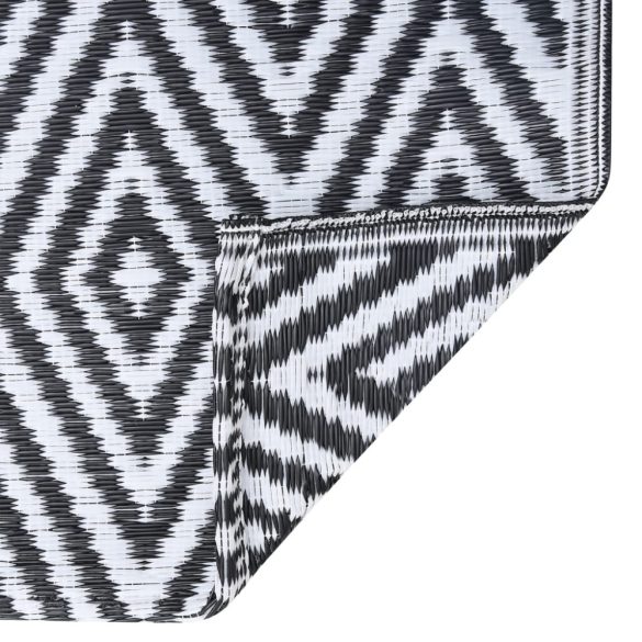 fekete-fehér ARAKIL PP kültéri szőnyeg 160 x 230 cm