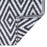 ARAKIL fekete-fehér PP kültéri szőnyeg 190 x 290 cm