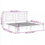 tömör fenyőfa ágy matrac nélkül 200 x 200 cm