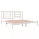 fehér tömör fenyőfa ágy matrac nélkül 200 x 200 cm