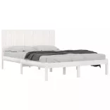 fehér tömör fenyőfa ágy matrac nélkül 200 x 200 cm