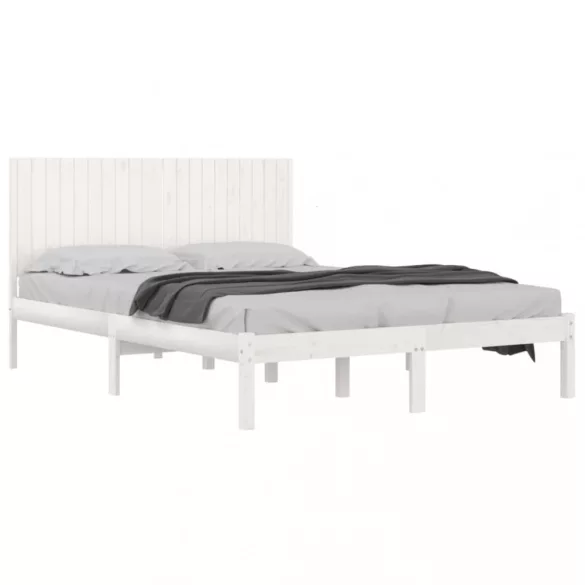 fehér tömör fenyőfa ágy matrac nélkül 200 x 200 cm