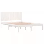 fehér tömör fenyőfa ágy matrac nélkül 200 x 200 cm