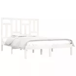 fehér tömör fenyőfa ágy matrac nélkül 140x190 cm