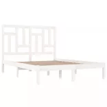 fehér tömör fenyőfa ágy matrac nélkül 140x190 cm