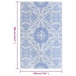 ARAKIL babakék PP kültéri szőnyeg 190 x 290 cm