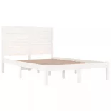 Double fehér tömör fa ágykeret 135 x 190 cm