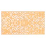 ARAKIL narancssárga és fehér 80x150 cm-es PP kültéri szőnyeg