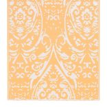 ARAKIL narancssárga és fehér 80x150 cm-es PP kültéri szőnyeg