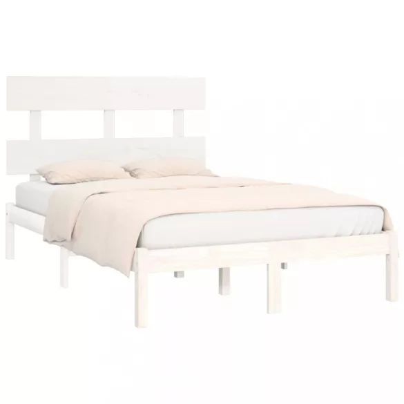 fehér tömör fa ágykeret 120 x 200 cm