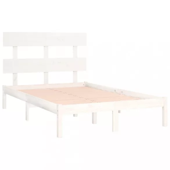 fehér tömör fa ágykeret 160 x 200 cm
