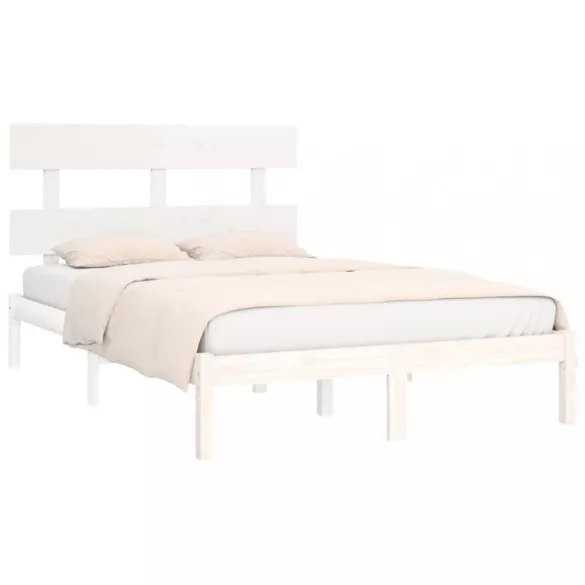 fehér tömör fa ágykeret 200 x 200 cm