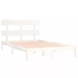 fehér tömör fa ágykeret 200 x 200 cm