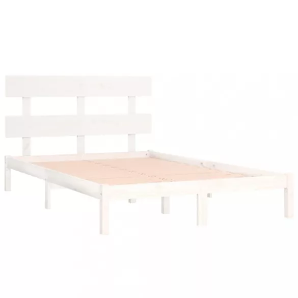 fehér tömör fa ágykeret 200 x 200 cm