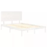 fehér tömör fenyőfa ágy matrac nélkül 140x190 cm