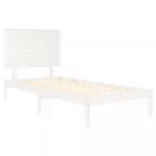 fehér tömör fenyőfa ágy matrac nélkül 90 x 200 cm