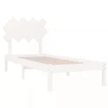 fehér tömör fa ágykeret 90 x 190 cm (Single)