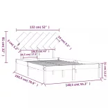 fehér tömör fa ágykeret 135 x 190 cm (Double)