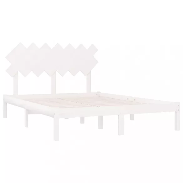 fehér tömör fa ágykeret 140x200 cm
