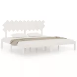 fehér tömör fa ágykeret 200 x 200 cm