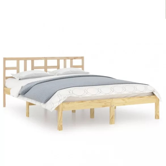 Double tömör fa ágykeret 135 x 190 cm