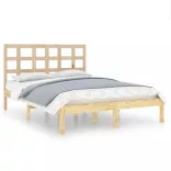 Double tömör fa ágykeret 135 x 190 cm