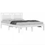 fehér tömör fa ágykeret 140 x 200 cm