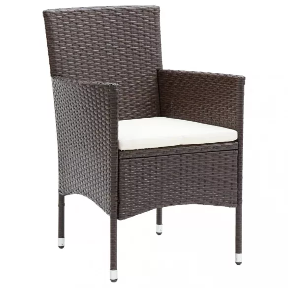 2 db barna kerti polyrattan étkezőszék