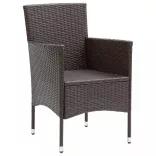 2 db barna kerti polyrattan étkezőszék
