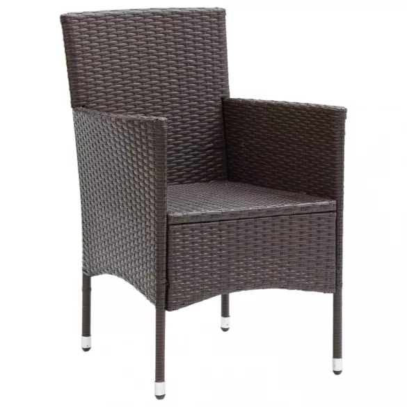 2 db barna kerti polyrattan étkezőszék