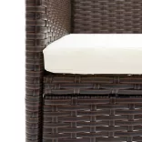 2 db barna kerti polyrattan étkezőszék