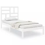 fehér tömör fa ágykeret 100 x 200 cm