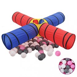többszínű gyerek-játszóalagút 250 labdával